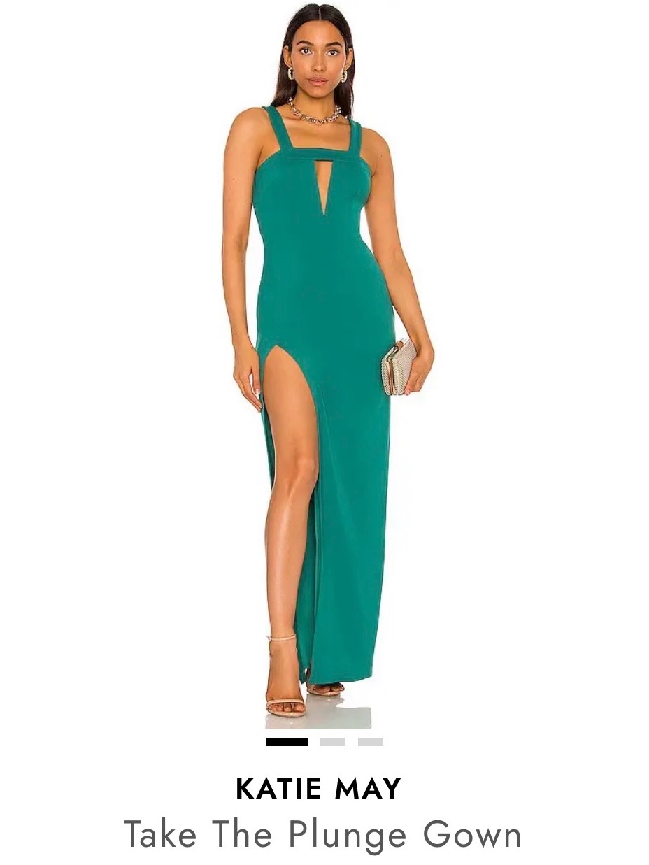 Revolve Emerald Green Maxi Gown From Katie May. Like New (Wore Once)